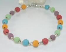 Halskette Kette Lava Kugel rot grün blau gelb mint lila mehrfarbig bunt 277iii