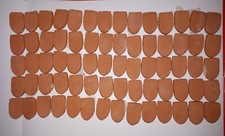 Dach Ziegel Handgetöpfert 56 Stück Biberschwanz Ton braun Modellbau Haus Krippe 