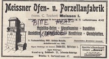 MEISSEN, Werbung 1911