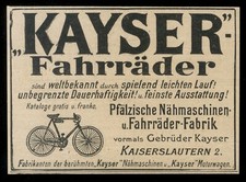 Alte werbung 1901 - 1901, kayser