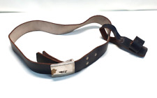 D1) Alter Ledergürtel mit Gürtelschlaufe Für Messer Militär ? Armee?