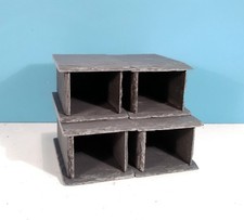 Vier Aquarium Laichhöhlen Pleco Welse Bruttunnel Schiefergestein Fischbecken