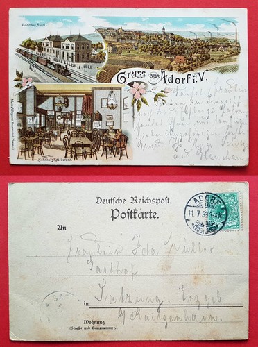 Litho adorf vogtland - ak, im