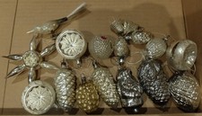 17x VINTAGE Christbaumkugeln Nikolaus Weihnachtsbaumschmuck Zapfen Tannenzapfen