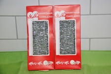 Girlande Silber Tinsel 2 x 3m Weihnachtsgirlande Christbaumschmuck OVP Vintage