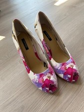 Orsay Pumps Peep Toe Gr. 38 pink Blumen