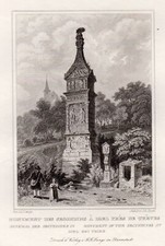 Trier Igel Original Stahlstich Poppel 1843