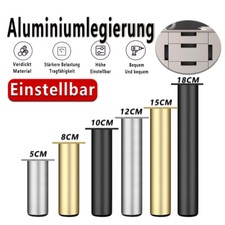 Aluminium Möbelfuß Höhe 50mm-400mm Füße Schrankfüße Bettfüße Möbelbeine Sofafüße