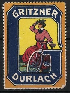 Reklamemarke durlach gritzner - reklamemarke, durlach,