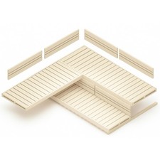 Saunabank SET Rückenlehne Bankblende Saunaliege Saunazubehör Saunabau Set VISBY