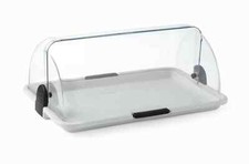 APS Buffetvitrine Rolltop-Präsenter Hotel Buffet gekühlt mit Akkus Weiss NEU