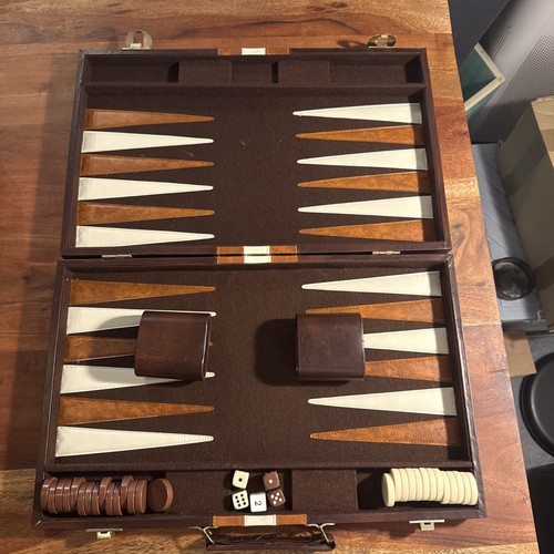 Backgammon lederkoffer 2 - im,