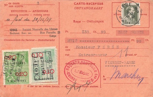 898512 belgien recepisse 1940 - 898512),