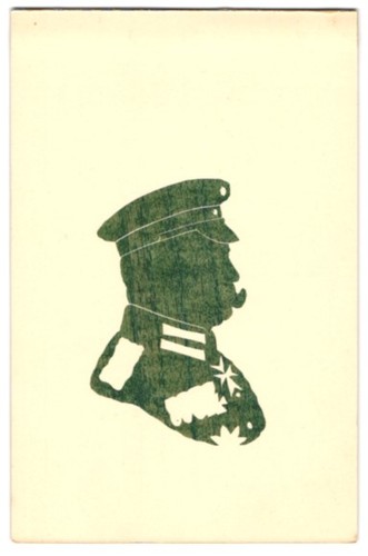 Scherenschnitt eines soldaten - scherenschnitt,