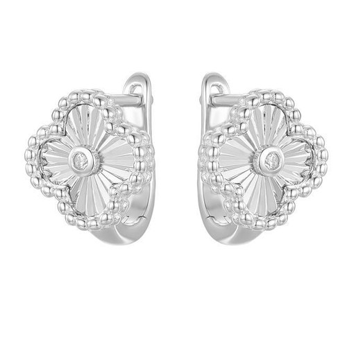 Creolen sterling silber - silber, blume