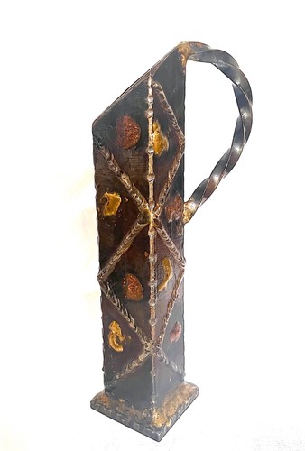 Brutalismus vase eisen - vase,
