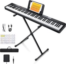 Donner DEP-1 Digitalpiano 88 Tasten + Ständer Pedal Tragetasche 128 Klangfarben