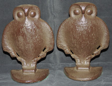 2x Buchstützen aus Gusseisen EULEN ca. 13cm Dekorfigur Geschenk Sammler