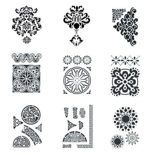 Schablone ornamente schnörkel - schablone,