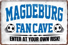 Blechschild fußball magdeburg - blechschild,