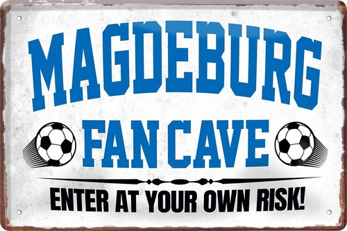 Blechschild fußball magdeburg - blechschild,