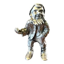 Kleine Metall Figur Zwerg Wichtel Männchen Gnom H 6 cm Mini silber dwarf 27236