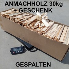Anmachholz 30kg 28-30cm trocken gespalten Feuerholz Anzündholz Kiefer Fichte