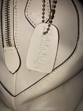 NOBLE BAGS Tasche Crossover Leder Handtasche Schultertasche Weiß Blogger Vintage