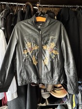 Ed Hardy Original Lederjacke