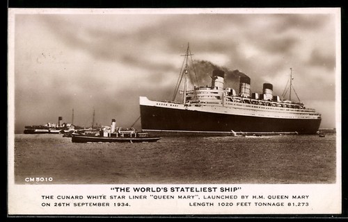 Passagierschiff queen mary - ak,
