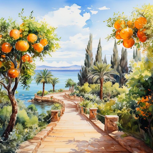 Wandbild toskana landschaft - wandbild,