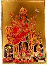 BILD Parvati DURGA Prägedruck INDIEN Poster Kunststoff Vorlage Tattoo edel (30)