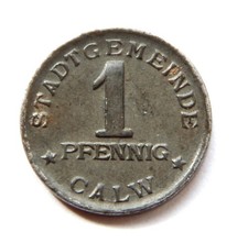 Calw , 1 Pfennig , 1920 Eisen, vz-st