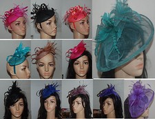 Fascinator Headpiece Brautschmuck Haarreifen grün blau grau rot lila braun