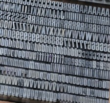 GROTESK schmal 20p Bleischrift Bleisatz Buchdruck Handsatz Bleiletter  Drucken