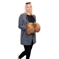 Luxus muff aus - muff, rotfuchsfell