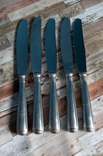 5 Menümesser WMF Augsburger Faden Cromargan Messer 21 cm