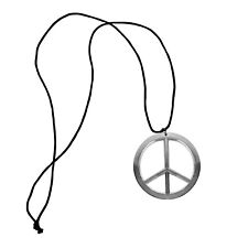 Hippie Peace Kette 60er 70er Jahre Accessoire für Fasching Karneval Motto Party