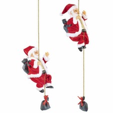 infactory Weihnachtsdeko: 2er-Set Kletternder Weihnachtsmann "Santa Crawl"