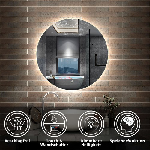 Led badspiegel rund 6000k - rund,