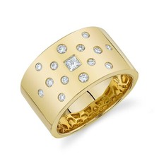 Breiter Diamantring 14K