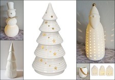 Weihnachtsbeleuchtung LED Baum Schneemann Haus Keramik beleuchtet Lichthaus