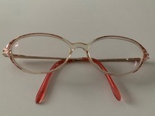 Vintage Menrad Gold Rosa Rosé Pink Oval Brille Brillengestell Damenbrille