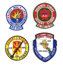 4 US NAVY Marine Army USN Konvolut Uniform Aufnäher Desert Storm Shield