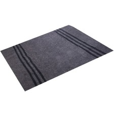 Jail Blanket Grau 195x150 cm – Wolldecke mit Streifen, 35 % Wolle, robust & warm