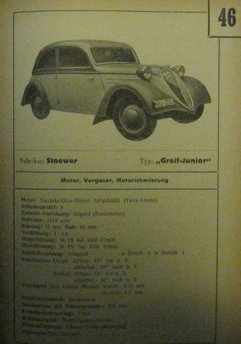 Stoewer greif junior - greif,