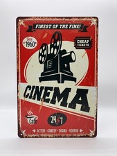 Blechschild Cinema 20x30cm