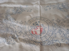 handgestickte Tischdecke alt