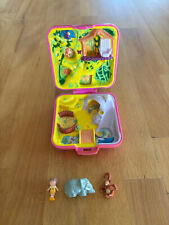 ღ Polly pocket 1989 Bluebird wild zoo world jungle safari Elefant Affe pink