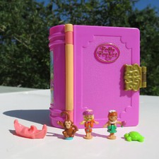 Mini Polly Pocket Tropical Island Paradise Glitter Enchanted Story 💯% Komplett